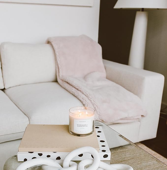 Calyan Wax Co. Apples & Maple Bourbon 3 Wick Scented Candle - 43 Hour Burn - Luxury 3 Wick Soy Candles - Non Toxic Soy Wax Candles - Long Lasting Large Glass Jar Candle for Home - 14.9oz - Bloomnest