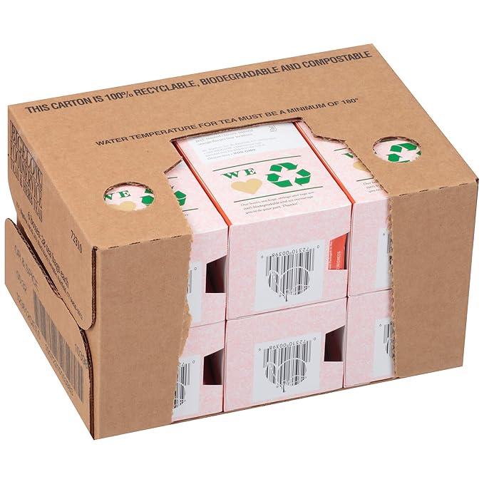 Bigelow Orange & Spice Herbal Tea 28-Count Boxes (Pack of 6) Caffeine-Free Soothing Herbal Tea Sweetly Citrus-y Tea with an Herbal Twist in Foil-Wrapped Bags - Bloomnest
