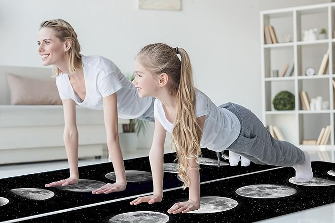 Non Slip Yoga Mat TPE Workout Mat for Men Women, Thick Workout Mat with Carrying Strap, Fitness Mats for Exercise, Yoga, Fitness, Pilates, Floor Workouts (72" x 24" x 6mm) - Bloomnest