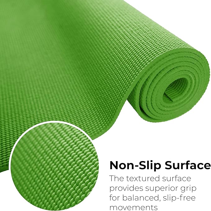 Hello Fit 10-Pack Yoga Mat, 68" x 24" Non Slip Exercise Mat, 4mm Thick Gym Mat for Fitness and Stretching, Bulk Non Toxic Yoga Mats for Schools and Studios - Bloomnest