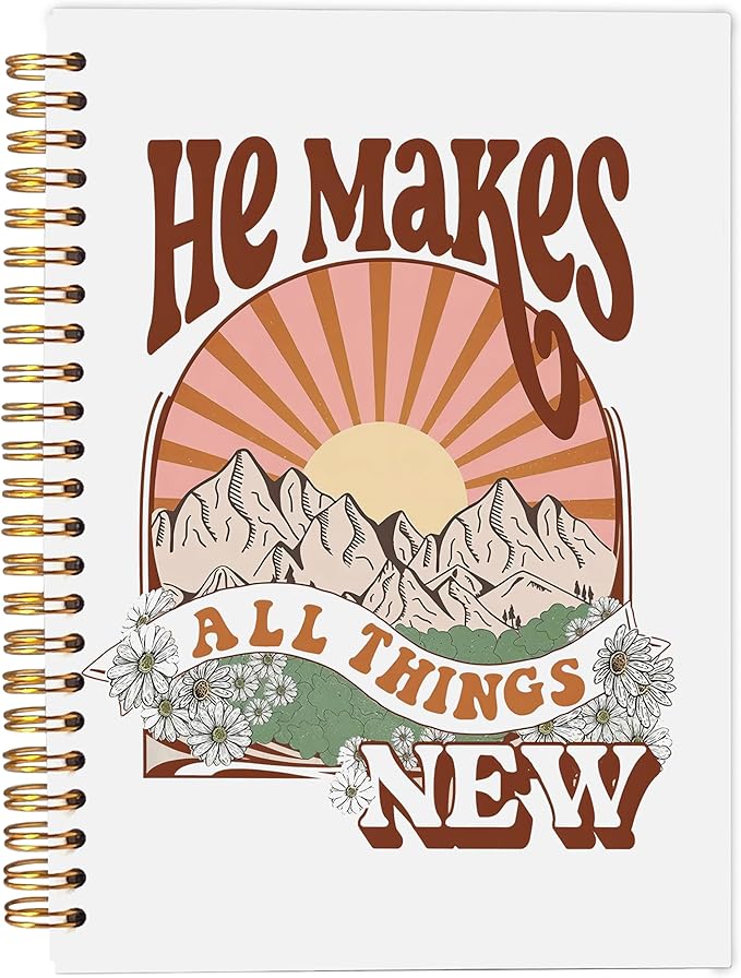Christian Spiral Notebook,Christian Journal,Christian Notebook for Women Men Writing,Bible Cover Spiral Notebook 8.3×5.5 Inch - Bloomnest