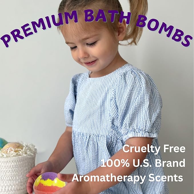 EvolutionUSA 1pc Epic Superhero Bath Bombs for Kids, Super Hero Bath Bomb with Toy Inside, Lush Childrens Bathbomb, Organic Bathbomb with Surprise Inside, Fizzy Fun Superhero Bath Ball Bath Toy - Bloomnest