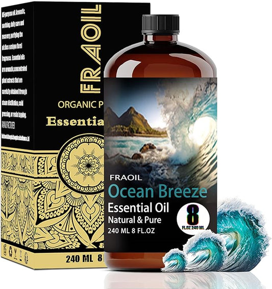 Ocean Breeze Essential Oil, Ocean Breeze Oil 8 Fl Oz 240ML for Diffuser Humidifier Yoga Cleaning DIY Candle Soap Making Perfume Gift for Women Fragrance Oils - Bloomnest