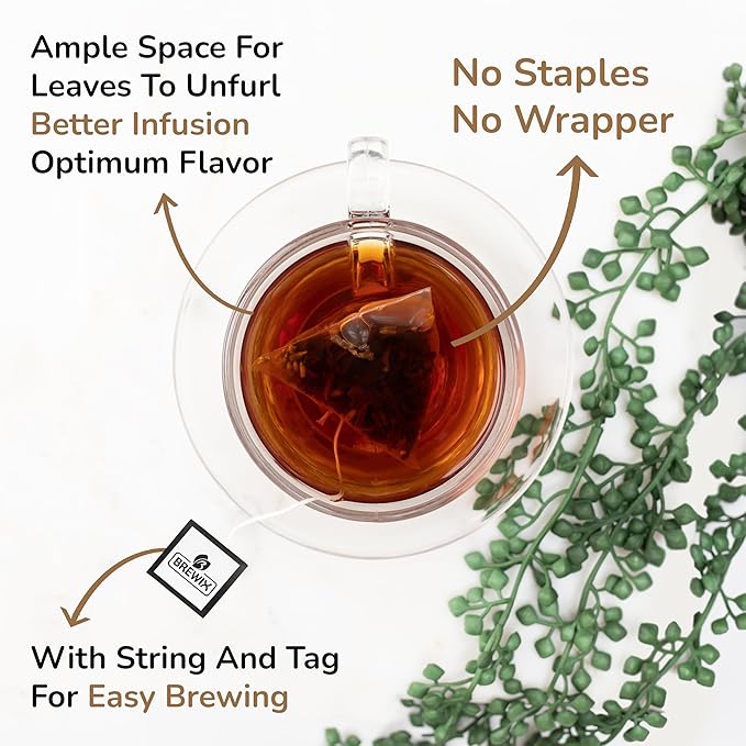 BREWIX, Earl Grey with Lavender Tea, Picnic in Paris Black Tea (25 Pyramid Tea Bags) | Black Tea with Bergamot, Lavender and Vanilla Notes | Gourmet Tea - Bloomnest