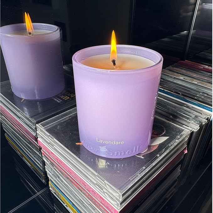 Boy Smells Lavender Candle - 8.5 oz - Luxury Candle with Lemon, Lavander, and Vetiver - Up to 50-Hour Burn - Cotton Wick - Bloomnest