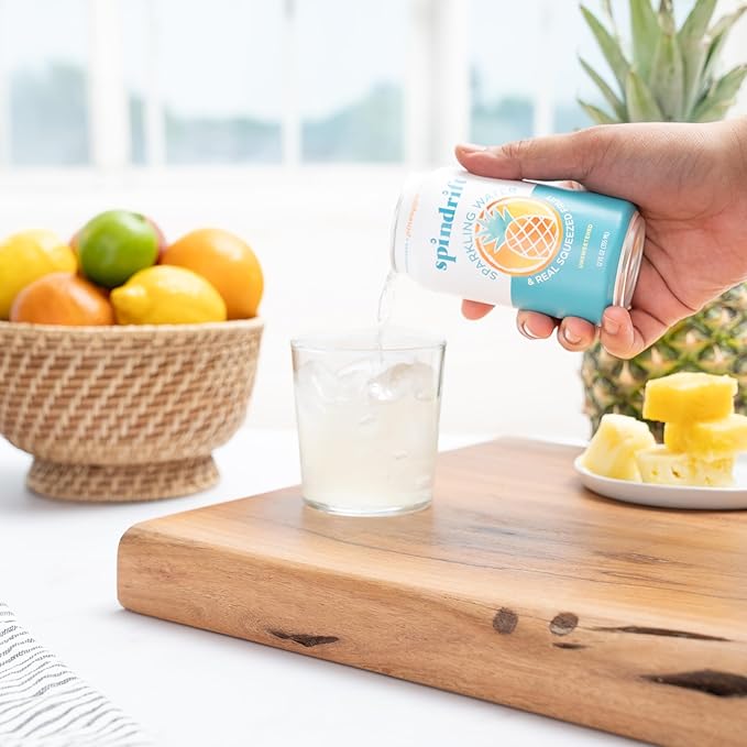 Spindrift Pineapple Sparkling Water Can 12 Ounce (Pack of 24) - Bloomnest