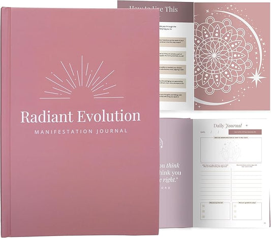 Manifestation Journal for Women - 12- Week Self Care Journal w/Vision Board, 100 Digital Affirmation Cards, Gratitude Prompts & Goal Setting, Meditation - Bloomnest