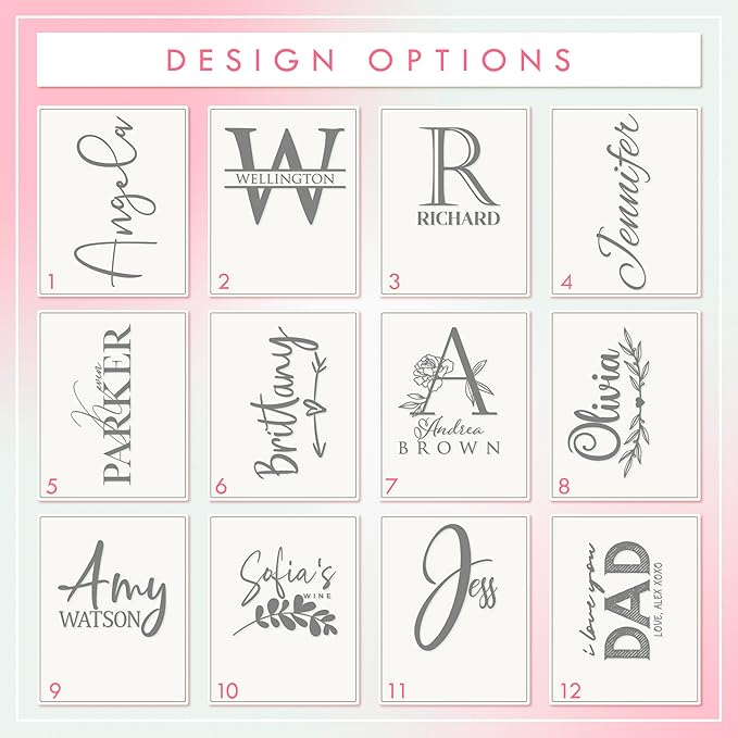 Personalized Tumbler with Engraved Name - 12 Designs, 20 Oz Coffee Tumbler with Slider Lid, White, Double Wall Insulated - Custom Gifts for Women - Bloomnest