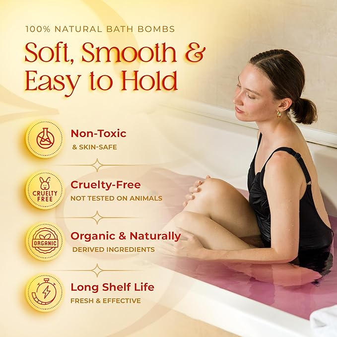 10 XXL Bath Bombs for Women Relaxing - Handmade Kids Bath Bomb Set with Shea, Coco Butter & Essential Oil for Skin Moisturizing - Perfect for Bubble Spa Bath - Gift for Her/Him, Girls, Wife, Mother - Bloomnest
