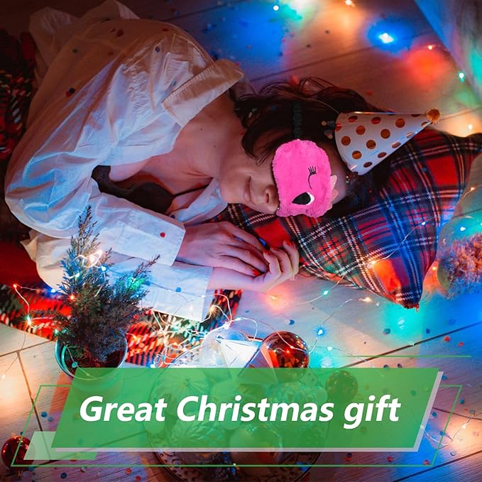 Funny Flamingo Sleeping Mask Eye Mask Cute Animal Sleep Mask Soft Plush Blindfold Travel Eye Cover Eyeshade for Kids Adults Girls Boys Women Men (Flamingo, Hot Pink) - Bloomnest