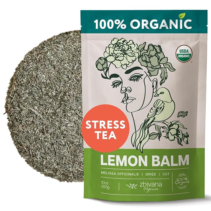 Melissa Tea Organic (10oz.) - Lemon Balm Tea Organic Loose Leaf - Te de Tolonjil - Natural Support for Anti-Stress, Sleep, Blood Pressure, Digestion - Bloomnest