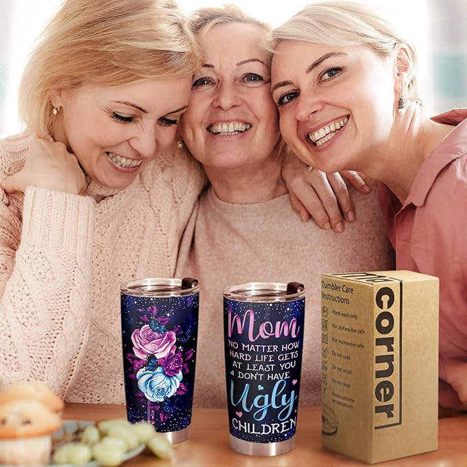 Macorner Mothers Day Gifts for Mom - Stainless Steel Tumbler 20oz For Women - Birthday for Wife Grandma Nana From Daughter Son Kid - Bloomnest