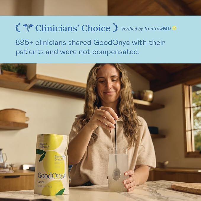GOODONYA Organic Hydration Electrolyte Drink Mix, Certified Organic Hydration Powder, Non-GMO, Biochecked Glyphosate Free, Low Sugar, Lemonade Flavor, No Artificial Flavors, 20 Servings - Bloomnest