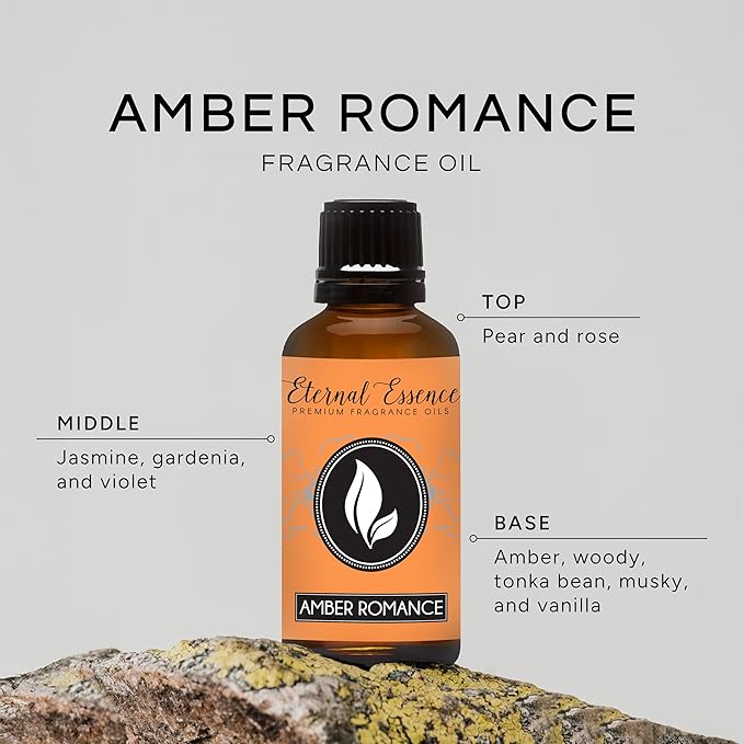 Eternal Essence Oils Amber Romance 30ml Premium Fragrance Oil - for Candle, Soap Making, Aromatherapy, Diffusers, Home Care, & Humidifiers EternalEssenceOils