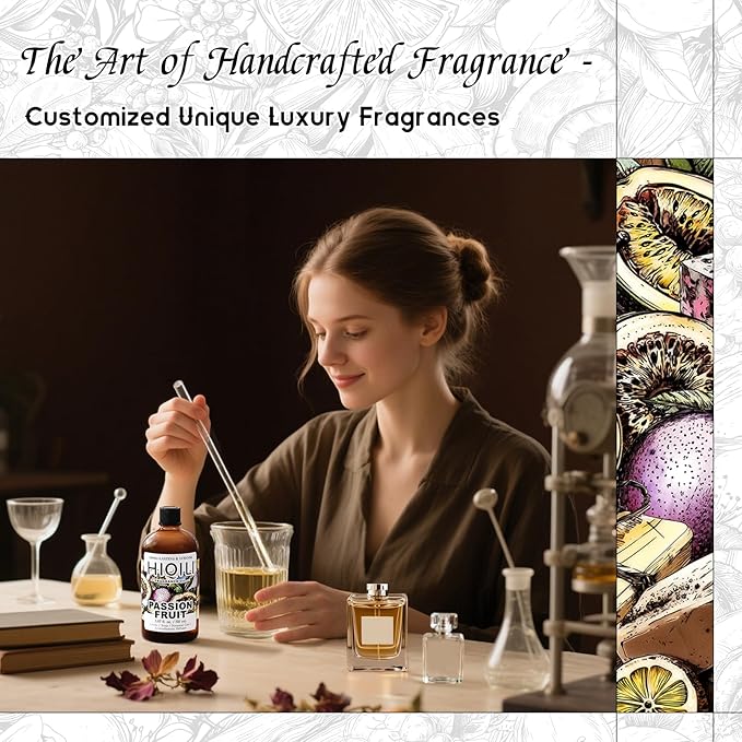 HIQILI Passion Fruit Fragrance Oil for Home Diffuser, Oil Burner, Great for Soap, Candle & Perfume Making, Add to Body Lotion - 5.07 Fl Oz HIQILI