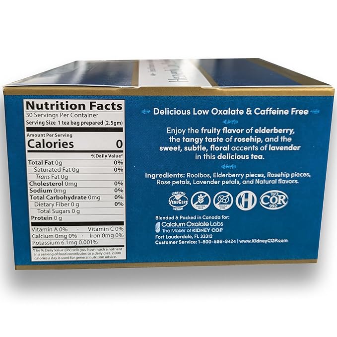 Veloxa™ Very Low Oxalate Tea (90 Pyramid Tea Bags (3 Cartons), Heavenly Low Oxalate Rooibos) - Bloomnest