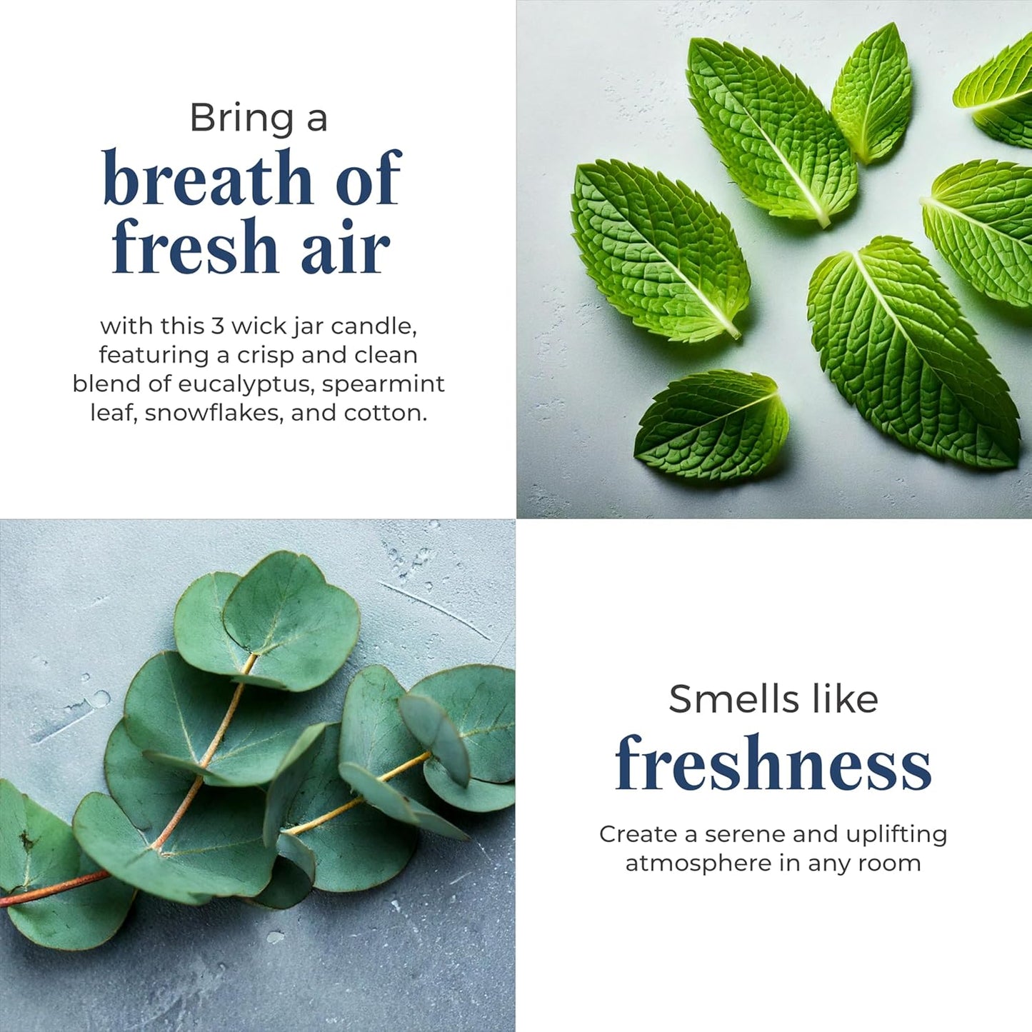 PartyLite 3-Wick Jar Candle, Highly Fragranced Clean Burning Glass Candle, 25-45 Hours Burn Time (Snowflakes & Cotton)