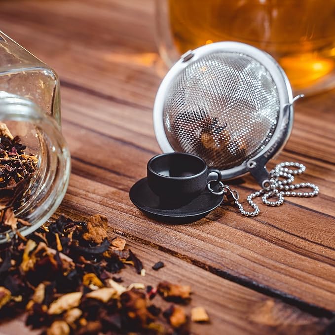 Tea Strainers For Loose Tea Stainless Steel Tea Ball Infuser Tea Ball For Loose Leaf Tea Infuser For Loose Leaf Tea Loose Leaf Tea Steeper Cute Tea Infuser Gift (Cup)