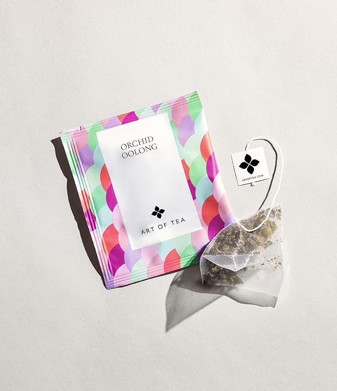 Art of Tea | Orchid Oolong Tea Bags | 50 Eco Friendly Pyramid Tea Bag Sachets - Bloomnest