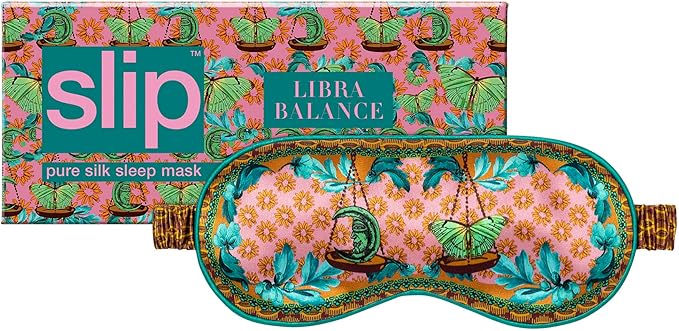 slip Pure Silk Sleep Mask - 100% Pure 22 Momme Mulberry Silk Eye Mask - Comfortable Sleeping Mask with Elastic Band, Zodiac Collection: Libra - Bloomnest