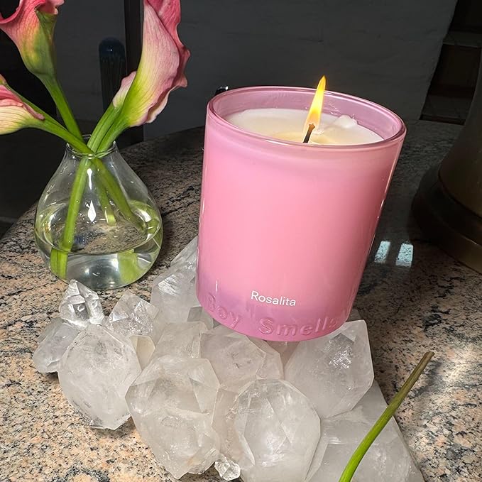 Boy Smells Rosalita Rose Scented Candle - 8.5 oz - Luxury Candle with Leather and Tangerine - Up to 50-Hour Burn - Cotton Wick - Bloomnest
