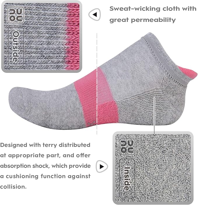 unenow Unisex Non Slip Grip Socks with Cushion for Yoga Pilates Barre Home & Hospital - Bloomnest