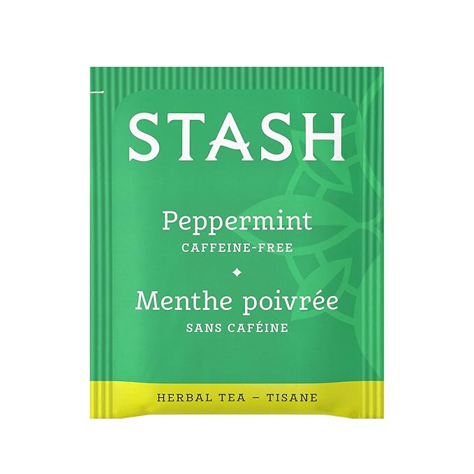 Stash Tea Peppermint Herbal Tea - Naturally Caffeine Free, Non-GMO Project Verified Premium Tea with No Artificial Ingredients, 20 Count (Pack of 6) - 120 Bags Total - Bloomnest