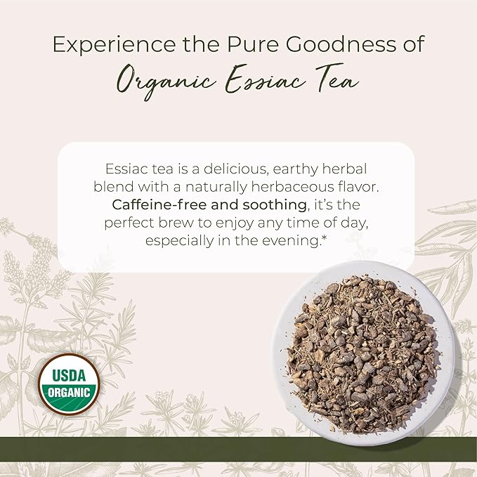Starwest Botanicals Essiac Tea Organic - Caffeine Free Herbal Blend, Loose Leaf Burdock Root, Slippery Elm Bark, Sheep Sorrel, & Rhubarb, Certified Kosher, Non-GMO - Bulk 1 lb Bag - Bloomnest