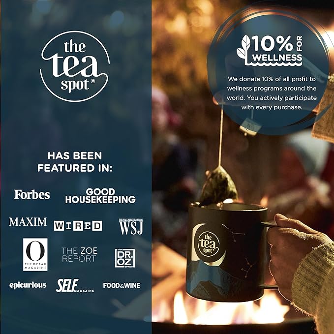 The Tea Spot Organic Lights Out Tea with Valerian Root Relaxation | Blend of Hibiscus, Peppermint, Chamomile, Lavender, Licorice Root & Valerian Root | Caffeine-Free 15 Tea Bags, Pack of 1 - Bloomnest