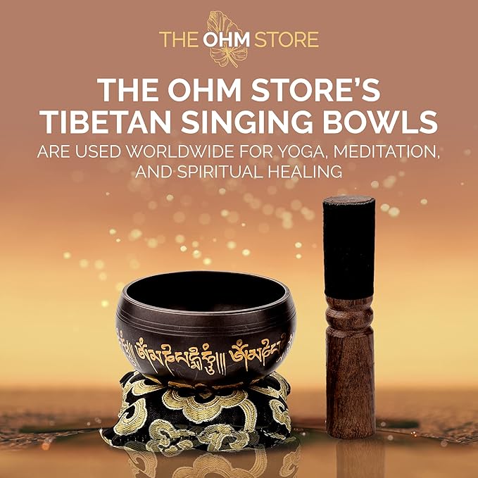 Moon in Sun Singing Bowl Set Bundle with Lava Stone and Rose Quartz Mala Bracelet — Handcrafted in Nepal for Chakra Healing, Meditation, and Aromatherapy Essential Oil Diffusion - Bloomnest