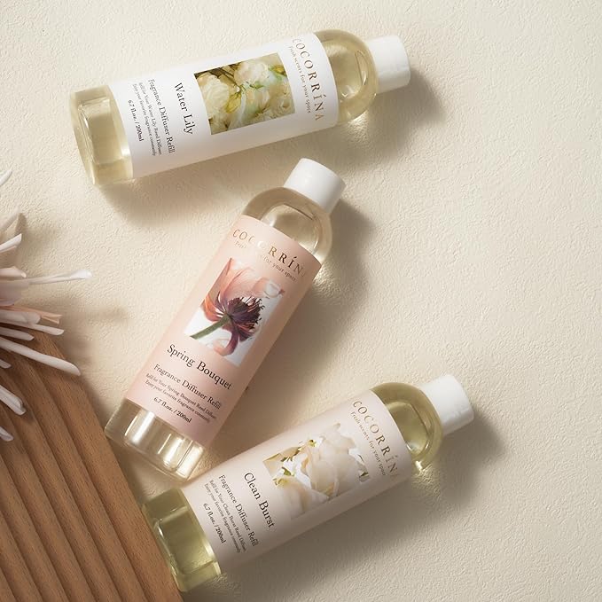 Cocorrína Reed Diffuser Refill - Clean Linen 6.7 oz / 2 Packs Reed Diffuser Oil Refill - Bloomnest
