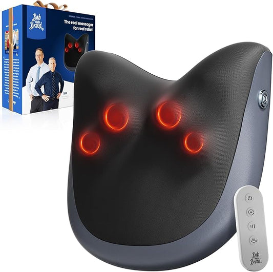 BOB AND BRAD Back Massager for Pain Relief Deep FSA ligible HSA Eligible EZBack Prime Corded Design Shiatsu Neck and Back Massager with Heat for Back,Shoulders,Body Muscle Tissue Gifts for Women Men - Bloomnest