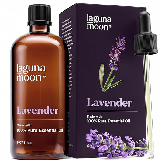Lagunamoon Lavender Essential Oil - Pure Essential Oils for Diffusers, Humidifiers, Aromatherapy, Cars, Yoga, Home Essentials - Relaxing Fragrance Scents for Fresheners and Candle Making (150ml) - Bloomnest