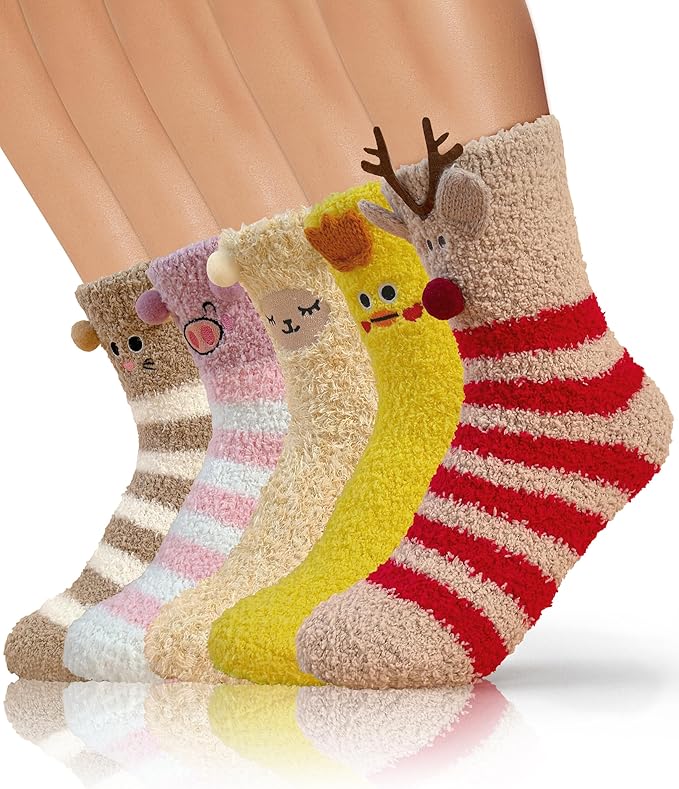 TEHOOK Warm & Cozy Valentines Gifts for Women, Fluffy Fuzzy Plush Sleeping Slipper Socks - Soft Warm Fabric - Bloomnest