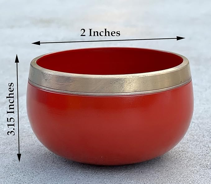 DharmaObjects Tibetan Sacral Chakra Premium Palm Size Singing Bowl Gift Box Set - Bloomnest