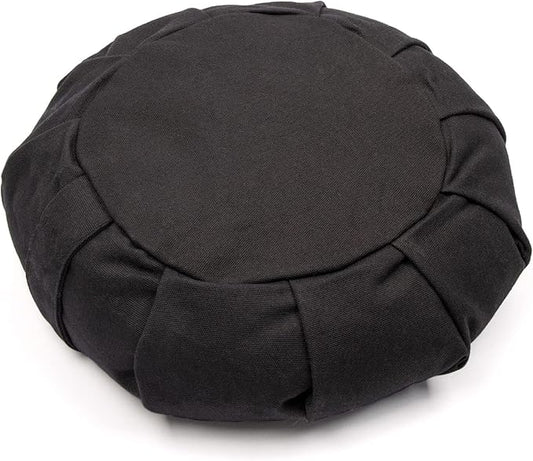 Myga Zafu Yoga Meditation Cushion with Washable Cover - Floor Cushion Pillow with Natural Buckwheat Filling - Soft Round Cotton Design for Meditating or Pranayama Exercises - Bloomnest
