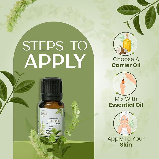 My Ace Tea Tree Essential Oil – 100% Pure & Natural, Premium Therapeutic Grade Oil for Face, Skin, Hair, Scalp, Diffuser & Aromatherapy – 0.33 fl oz with Dropper MyAce