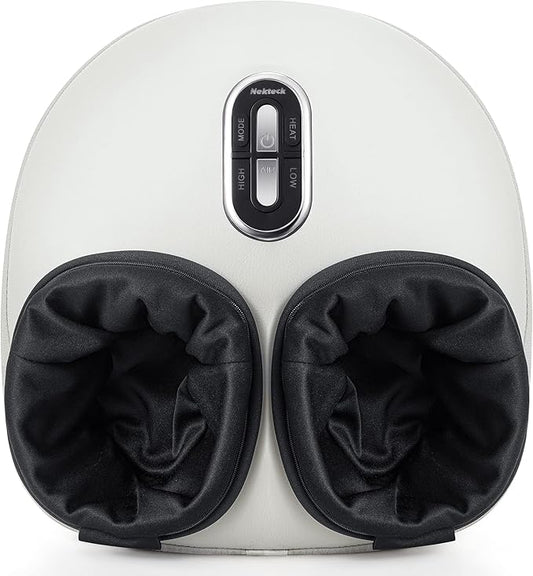 Nekteck Shiatsu Foot Massager Machine with Soothing Heat, FSA Eligible Air Compression Deep Kneading Therapy, HSA Massage Tools Improve Blood Circulation Foot Wellness, Fits Size Up to US 11