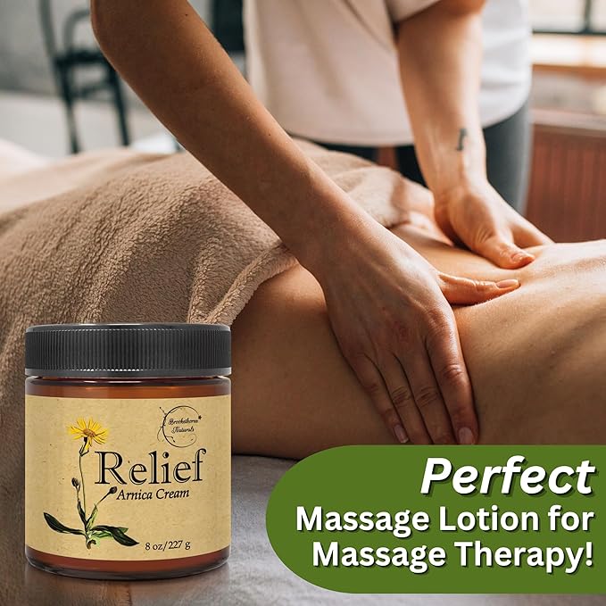 Relief Arnica Cream Natural Lotion for Effective Sore Muscle Relief | Arnica Bruise Cream with Lemongrass & Eucalyptus Essential Oils | Best Massage Lotion for Massage Therapy – 2 Pack - Bloomnest