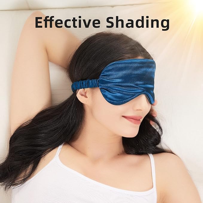 Sleep Masks 4 Pack Silky Eye Cover Soft Satin Blindfold Elastic Strap Night Eye Shade for Women Men - Bloomnest