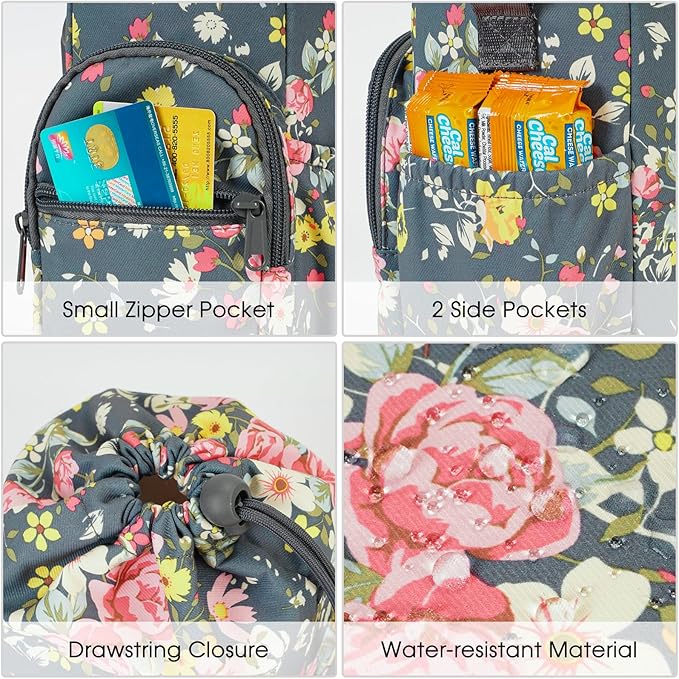 sportsnew Water Bottle Holder with Strap 32oz 40oz Insulated Water Bottle Carrier Sling Bag with Phone Pocket Crossbody sportsnew
