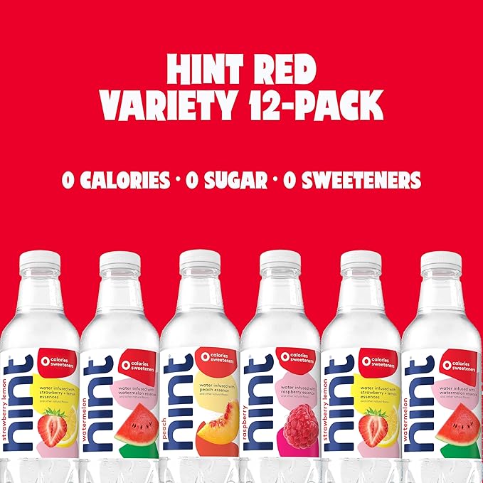 Hint Fruit-Infused Bottled Water Bundle, Best Sellers Variety Pack - Sugar Free Flavored Water with Zero Calories, Natural Fruit Essences, and No Artificial Sweeteners - 16 Fl Oz (Pack of 24) - Bloomnest