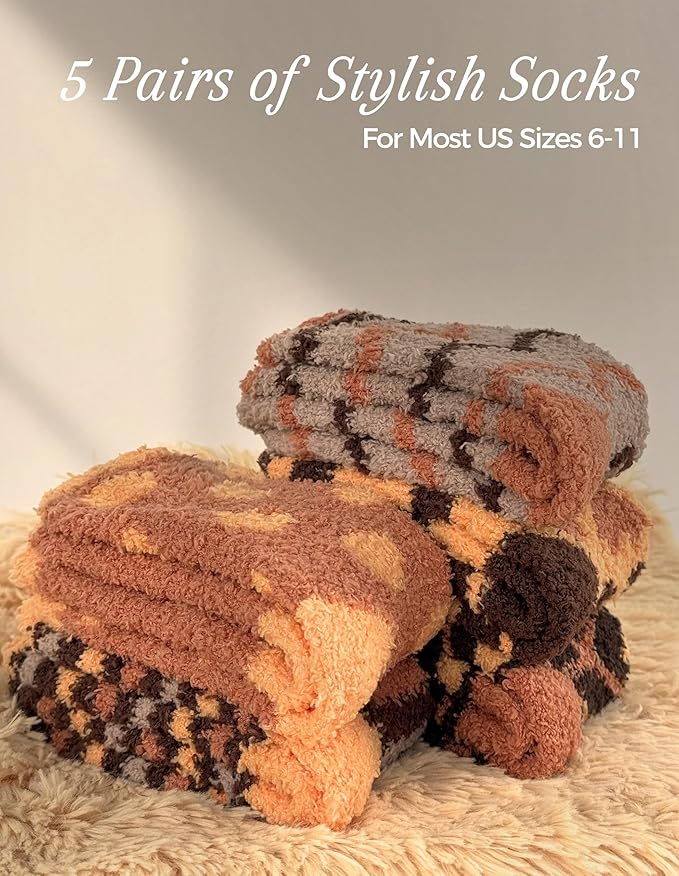 TEHOOK Warm & Cozy Valentines Gifts for Women, Fluffy Fuzzy Plush Sleeping Slipper Socks - Soft Warm Fabric - Bloomnest