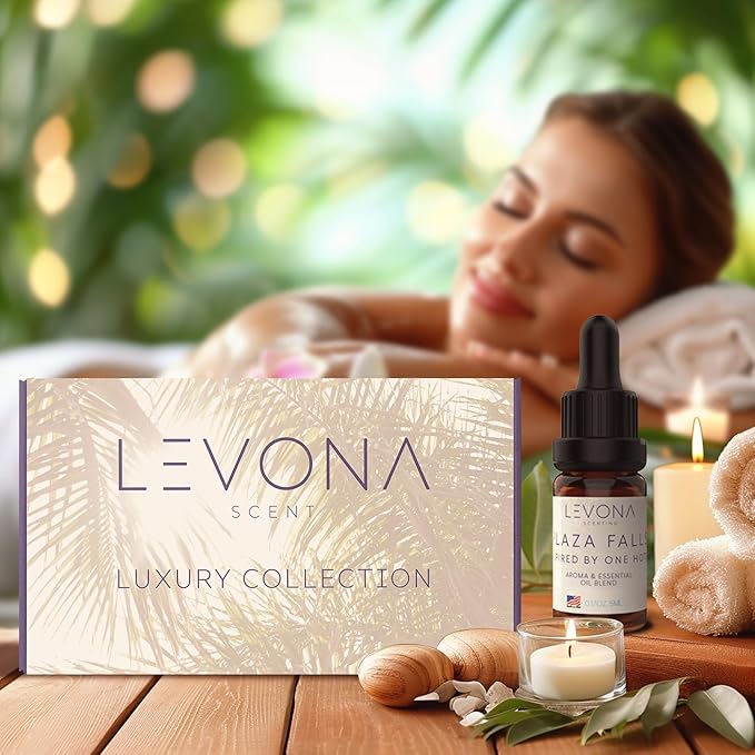 Levona Scent Essential Oils Set -Home Luxury Scents for Diffusers & Humidifiers, Ideal for Home Fragrance, Air Freshening, & Odor Elimination, Gift Pack, Made in USA - 5 ml, Pack of 6 - Bloomnest