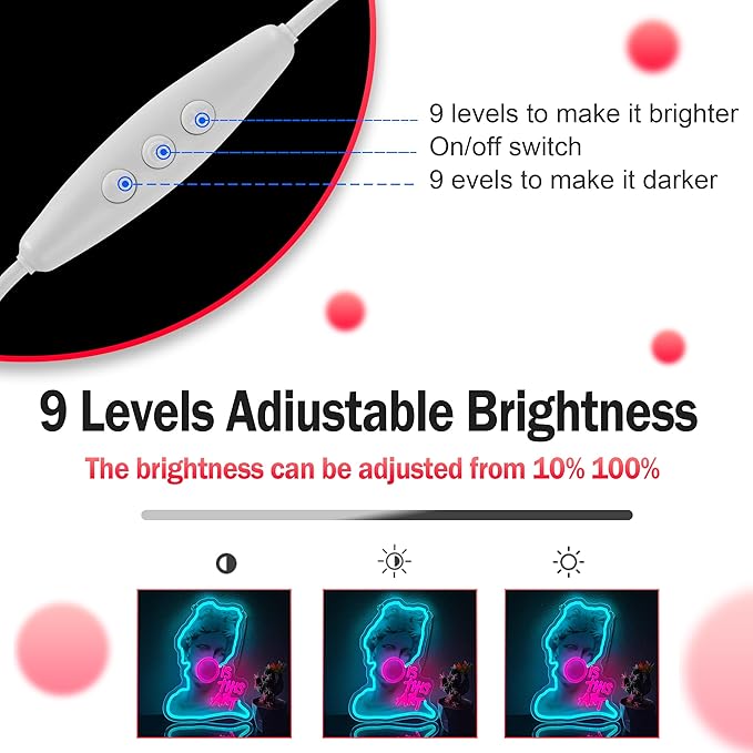 IS THIS ART Neon Sign,Innovative Integral Forming Process,With Dimmable Switch For All Holiday Party and Home Decoration - Bloomnest