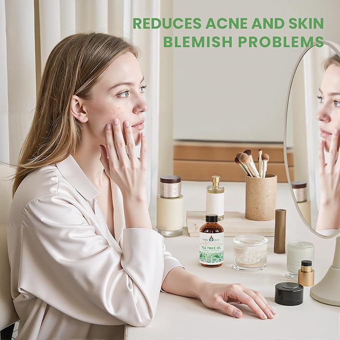EVOKE OCCU 100% Pure Tea Tree Oil, for Skin, Face, Toenails, Add to Body Wash, Soap, Foot Soak - 4 FL Oz - Bloomnest