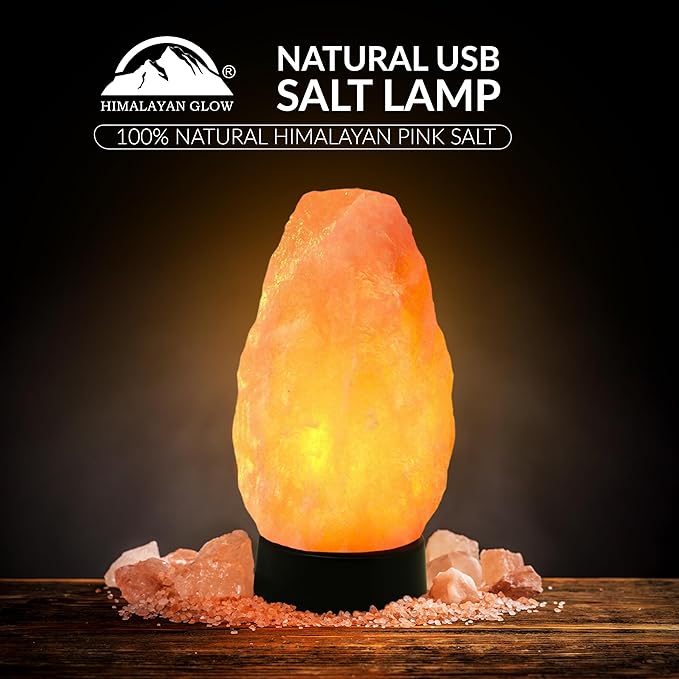 Himalayan Salt Lamp Multicolor with USB & Plastic Base – Hand-Carved Himalayan Salt Lamp for Home, Office, and Dorm Decor | LED Multicolor Salt Lamp for Relaxation, Ambiance, and Air Purification - Bloomnest