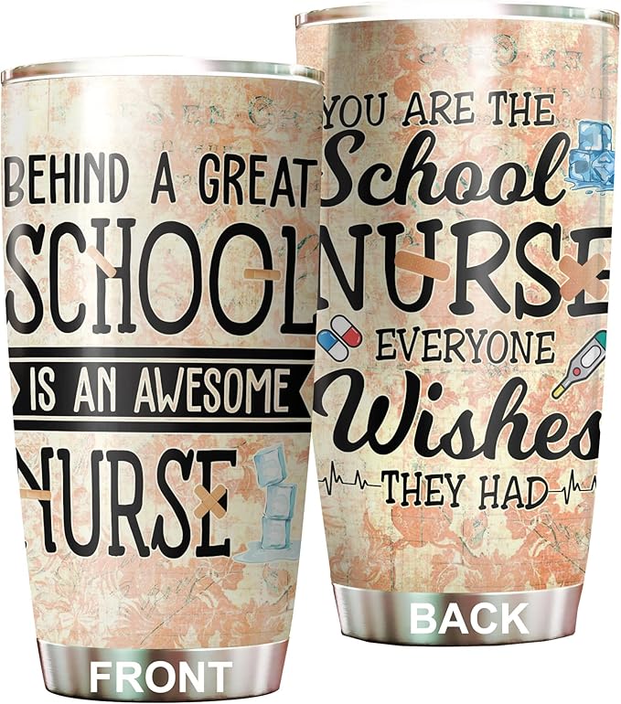 Stainless Steel 20oz Tumbler, Funny Nurse Appreciation Gifts for Birthday, Christmas, School Nurse Day, Coffee Cup - Bloomnest