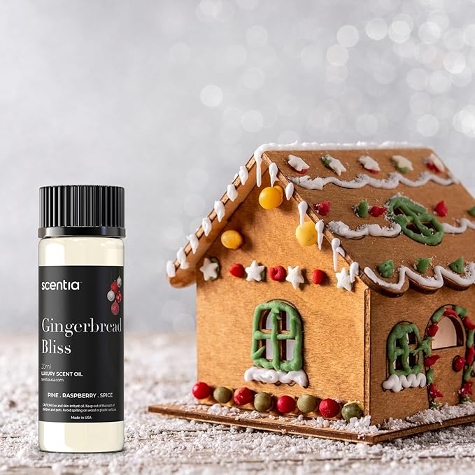 Christmas Fragrance Oil Set – Winter Essential Oils for Diffusers & Candle Making – Pine Frost, Gingerbread Bliss & Crimson Harmony – Holiday Gift Set – Made in USA – 3×20ml (2.03 fl oz) - Bloomnest