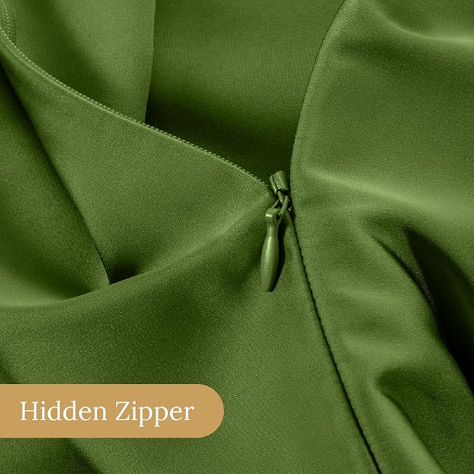 INFIIXSO Body Pillow Cover with Zipper, Luxury Mulberry Silk Body Pillow Case 20x54 Inches, Ultra Smooth and Soft Cooling Long Pillowcase, Gift for Women, Men(Cedar Green) - Bloomnest